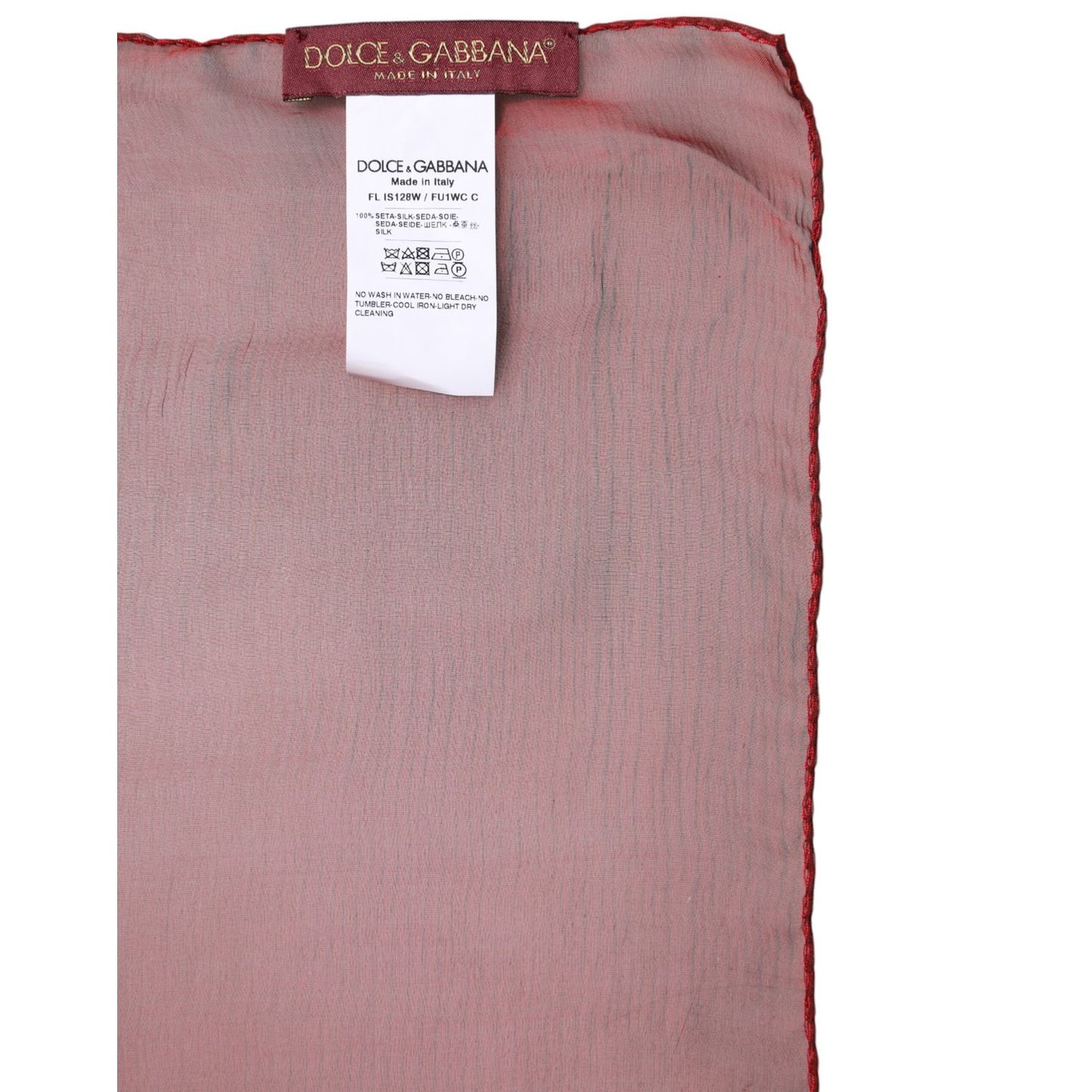 Dolce & Gabbana Red Silk Rectangle Women Wrap Shawl Scarf