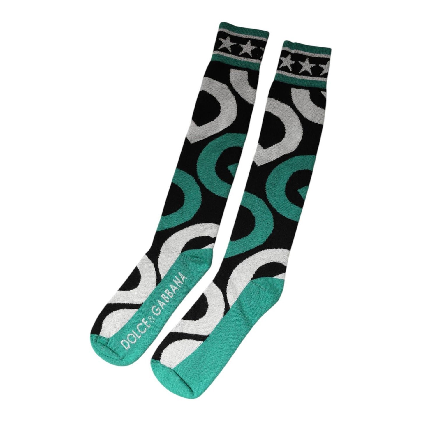Dolce & Gabbana Multicolor Cotton Stretch Over Calf Socks