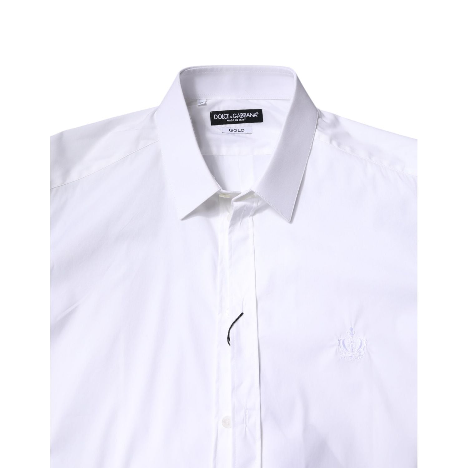Dolce & Gabbana White Cotton GOLD Men Dress Formal Shirt