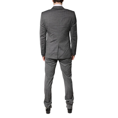 Dolce & Gabbana Gray Wool Single Breasted 2 Piece Suit