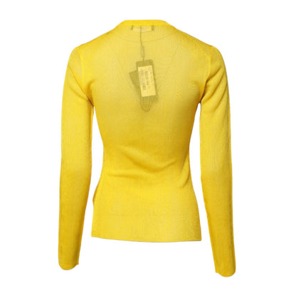 Dolce & Gabbana Yellow Polyester Women Pullover Top Sweater