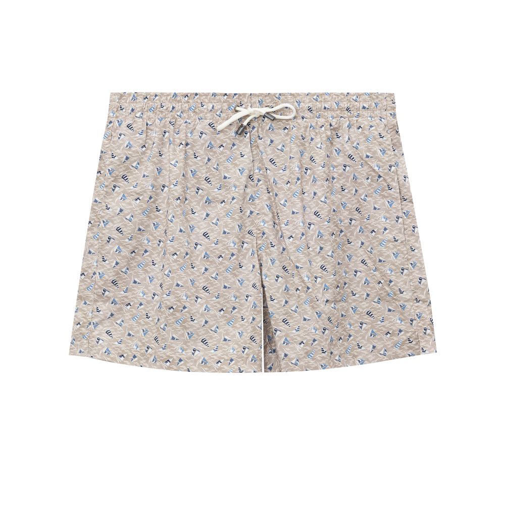 Canali Beige Polyester Swim Shorts