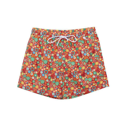 Isaia Red Polyester Swim Shorts