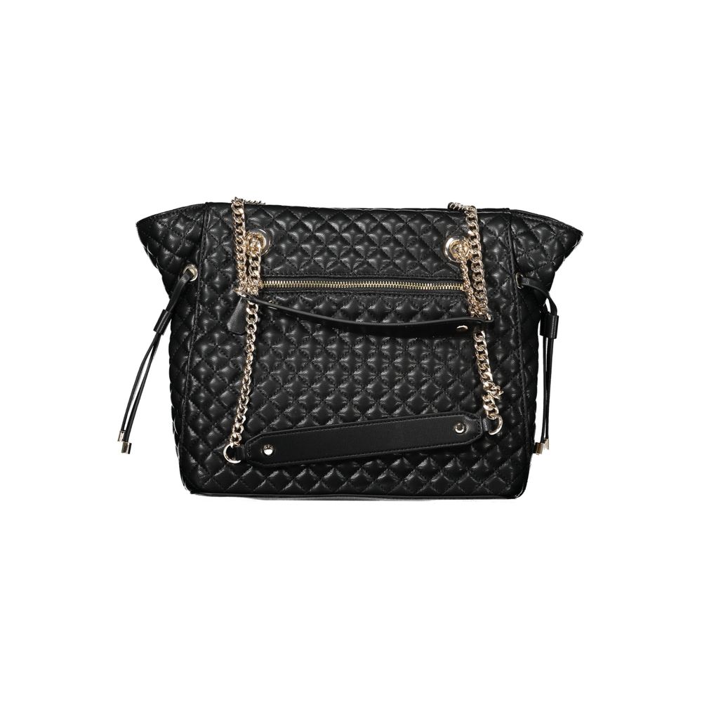 Front view with bag zipped and handles upright.
