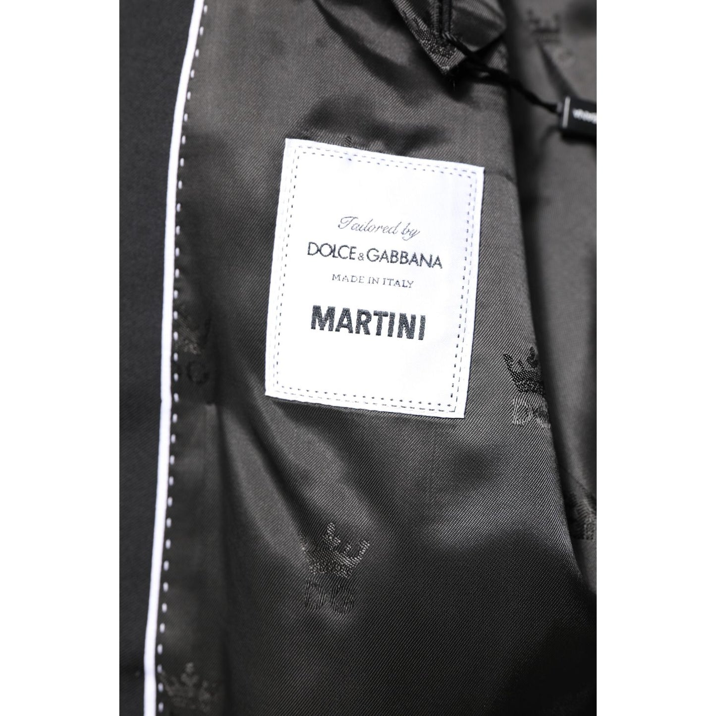 Dolce & Gabbana Black MARTINI Double Breasted Coat Blazer