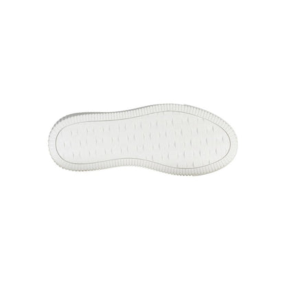 Underside view of Calvin Klein White Leather Women Sneaker showcasing the sole design.
