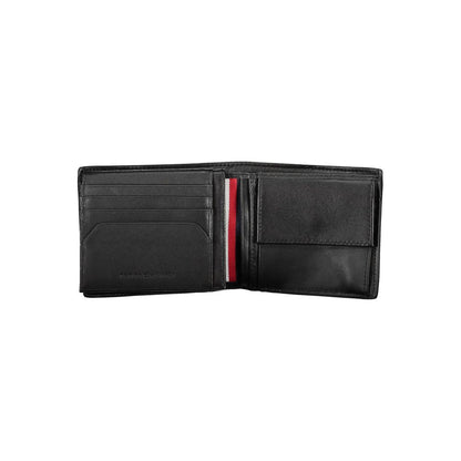 Tommy Hilfiger Black Leather Men's Wallet