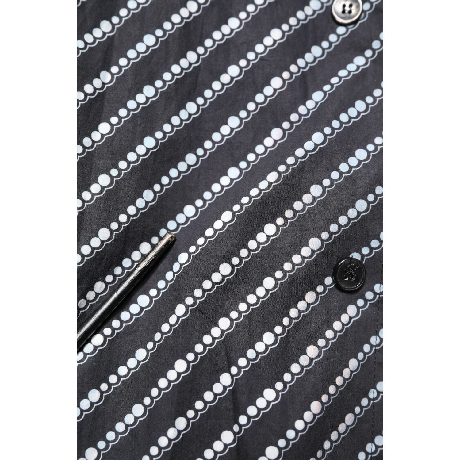 Dolce & Gabbana Black White Stripe Button Down Casual Shirt