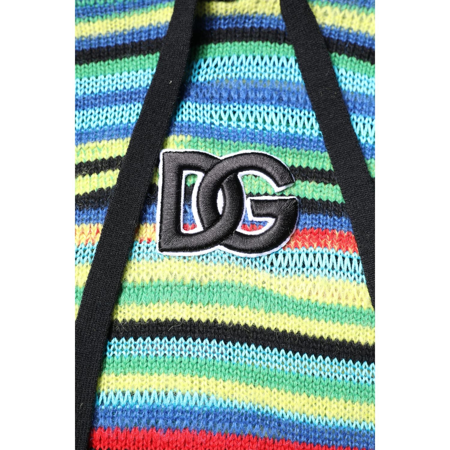 Dolce & Gabbana Multicolor Cotton Hooded Pullover Sweater