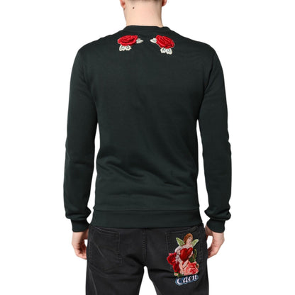 Dolce & Gabbana Black Sequined Embellished Pullover Sweater