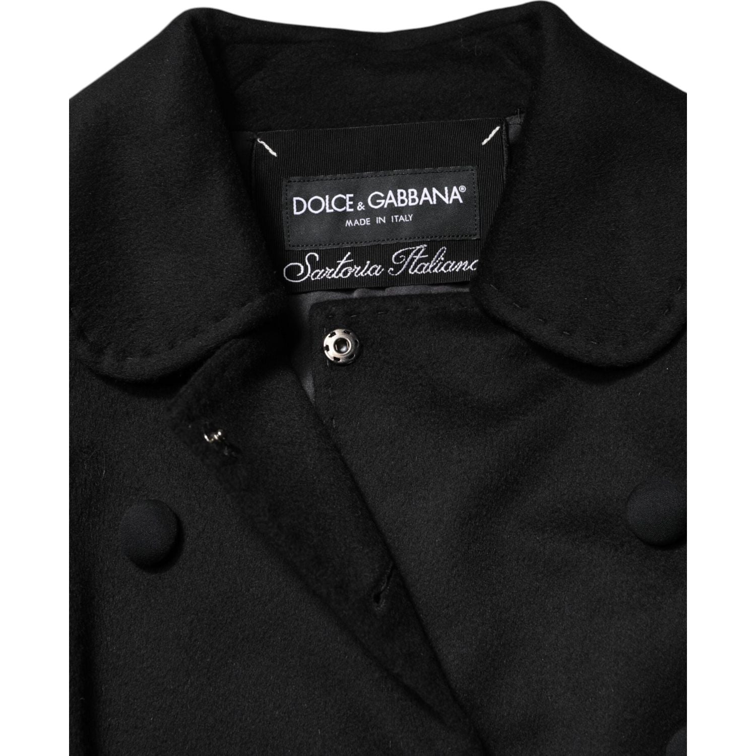 Dolce & Gabbana Black Wool Sartoria Italiano Blazer Jacket