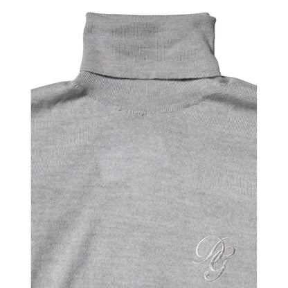 Dolce & Gabbana Gray Wool Knitted Men Pullover Sweater