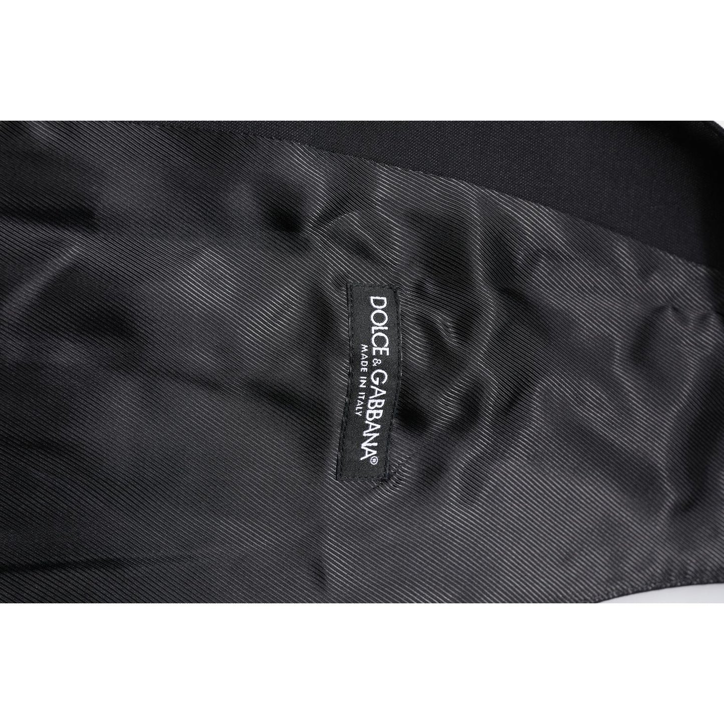 Dolce & Gabbana Black Wool Waistcoat Dress Formal Vest