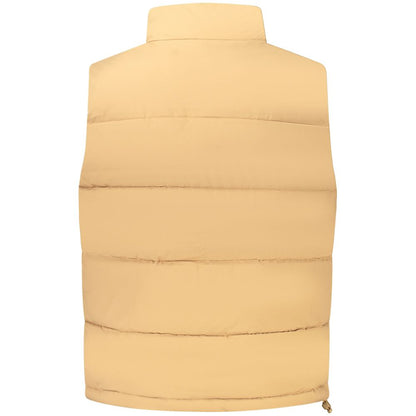 Guess Jeans Brown Polyester Men's Sleeveless Jacket