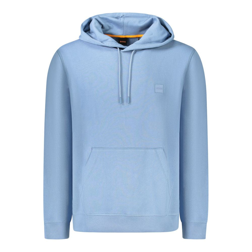 Hugo Boss Blue Cotton Men Sweater