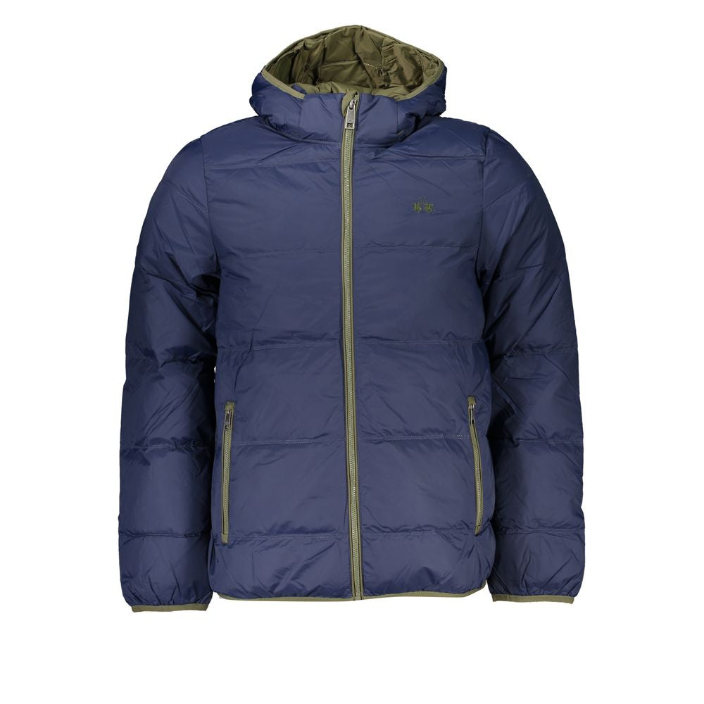 La Martina Blue Polyamide Men Jacket