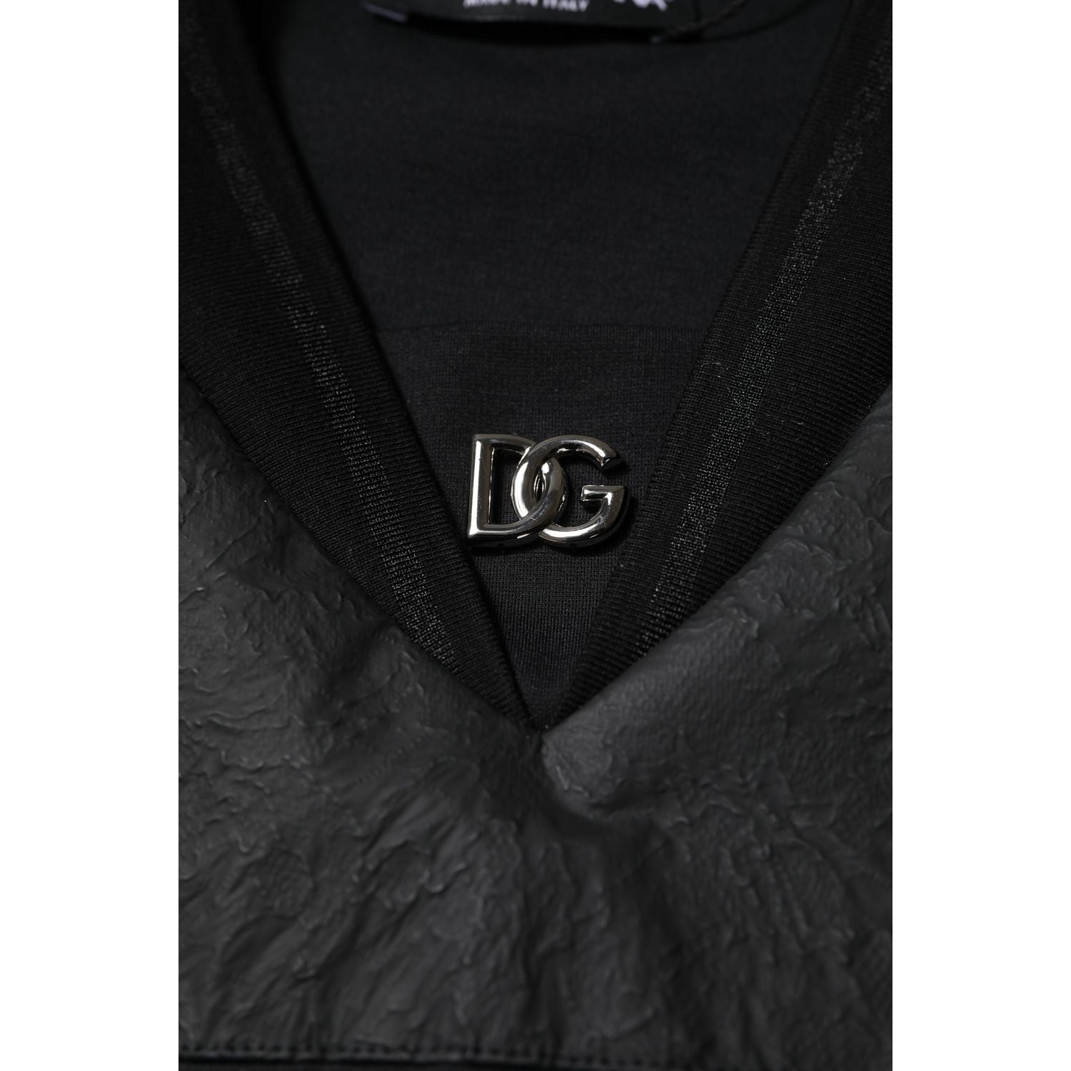 Dolce & Gabbana Black Cotton Short Sleeves V-neck T-shirt