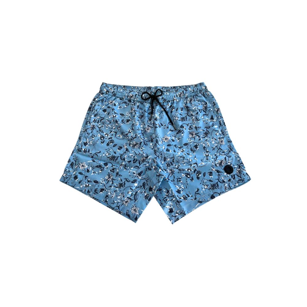 Trussardi Beachwear Light Blue Polyester Men Swim Short