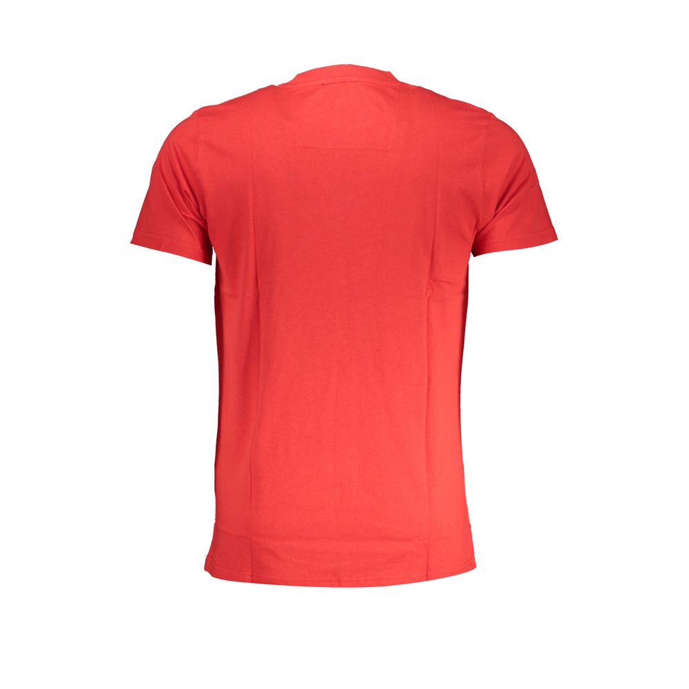 Cavalli Class Rosso Cotton Men T-Shirt