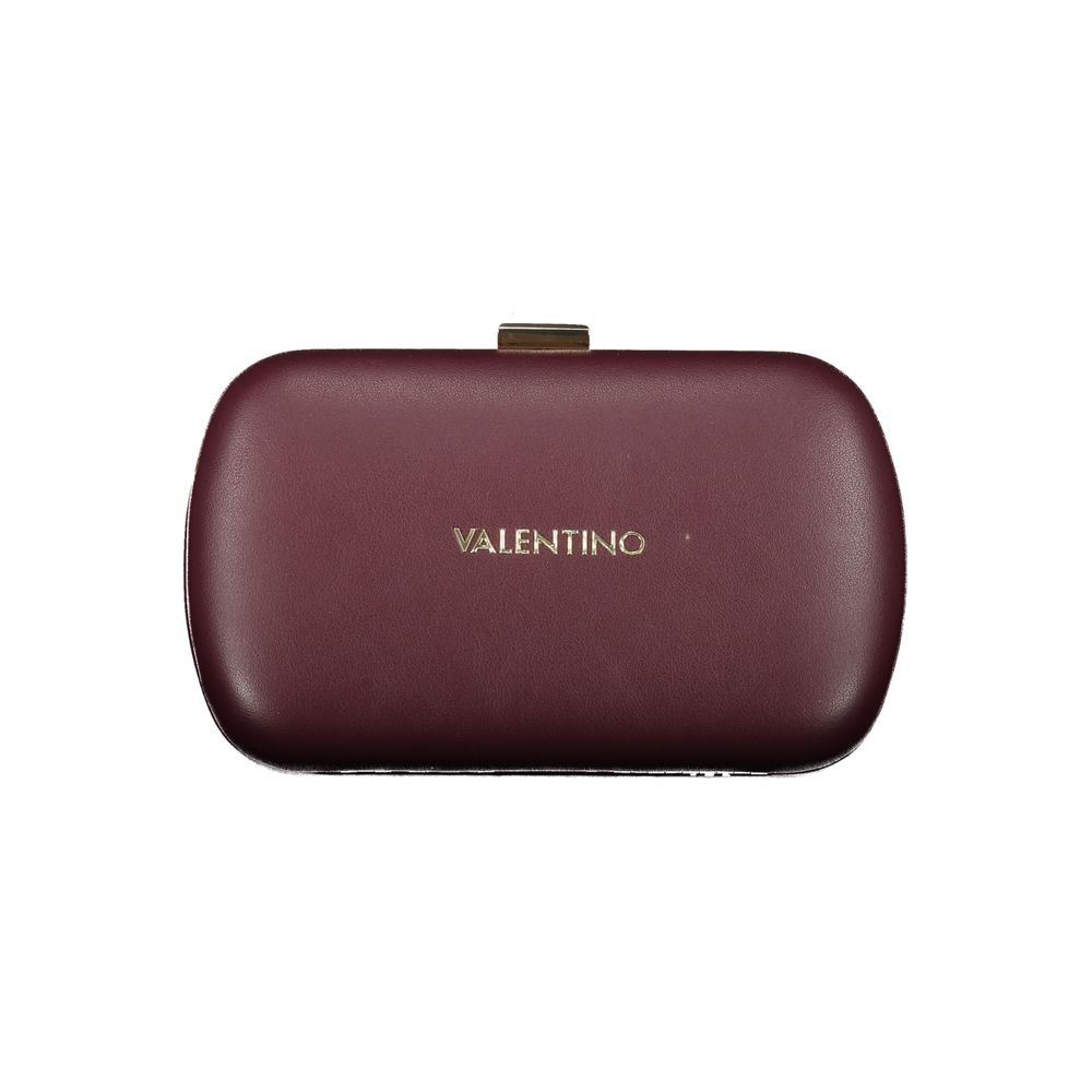 Mario Valentino Red Polyethylene Women Handbag with removable chain strap, elegant design for versatile use as shoulder bag or clutch.