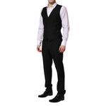 Dolce & Gabbana Black MARTINI Crystal Embellished 3 Pc Suit