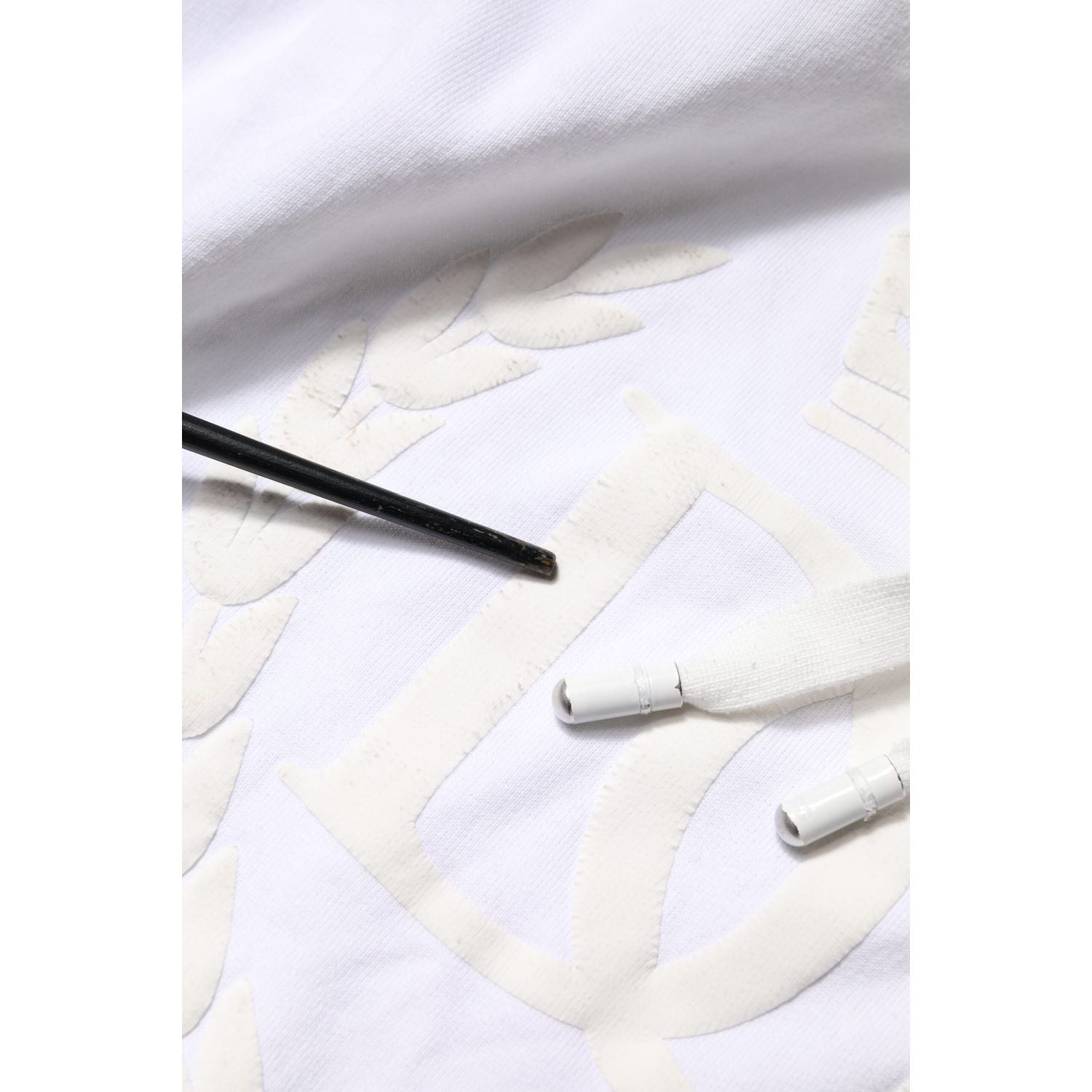 Dolce & Gabbana White Embossed Logo Hooded Sweatshirt Sweater