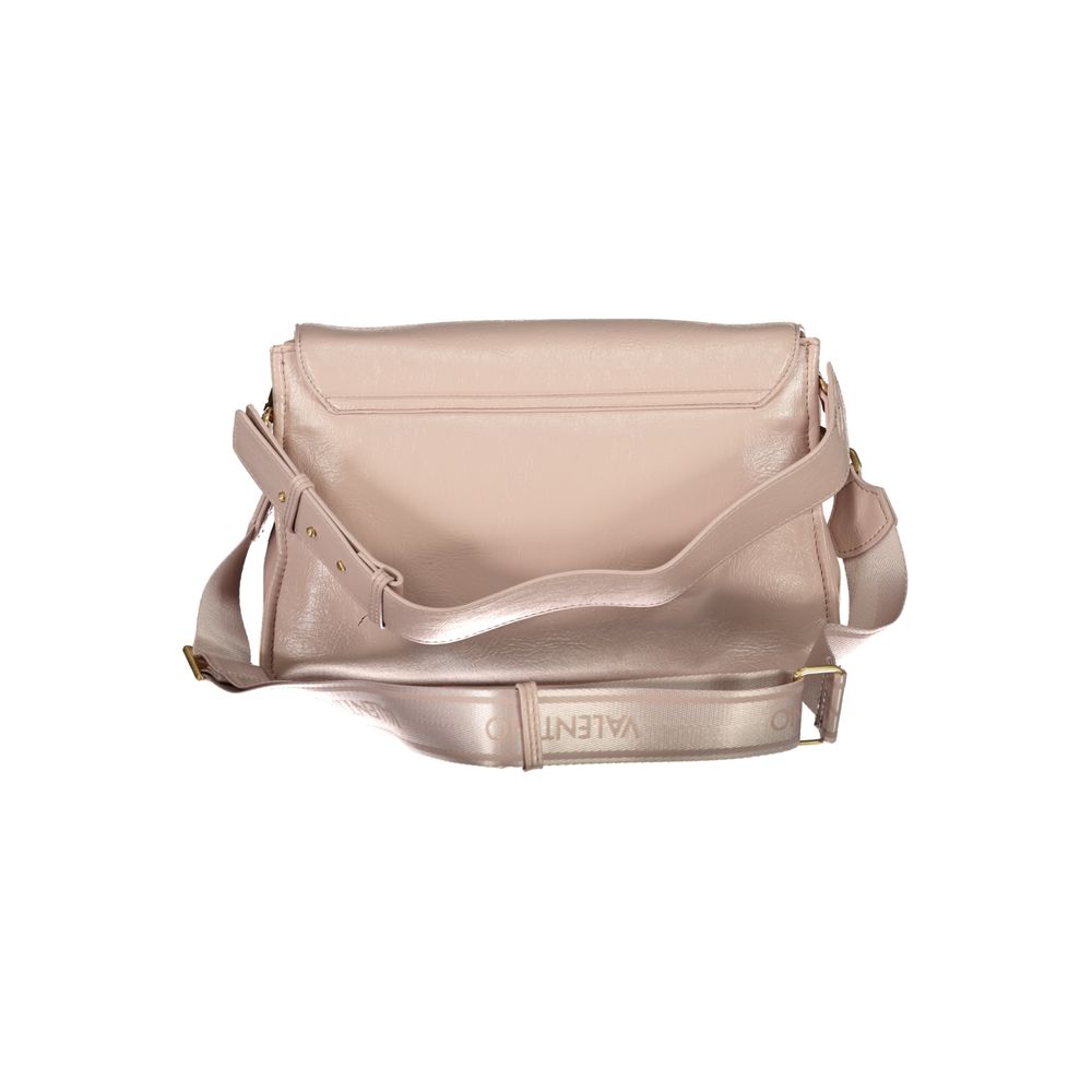 Mario Valentino Pink Polyethylene Women Handbag with removable handle and adjustable strap, displaying spacious interior compartments.