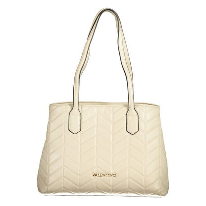 Mario Valentino Beige Polyethylene Women Handbag with chic design and elegant shoulder handles