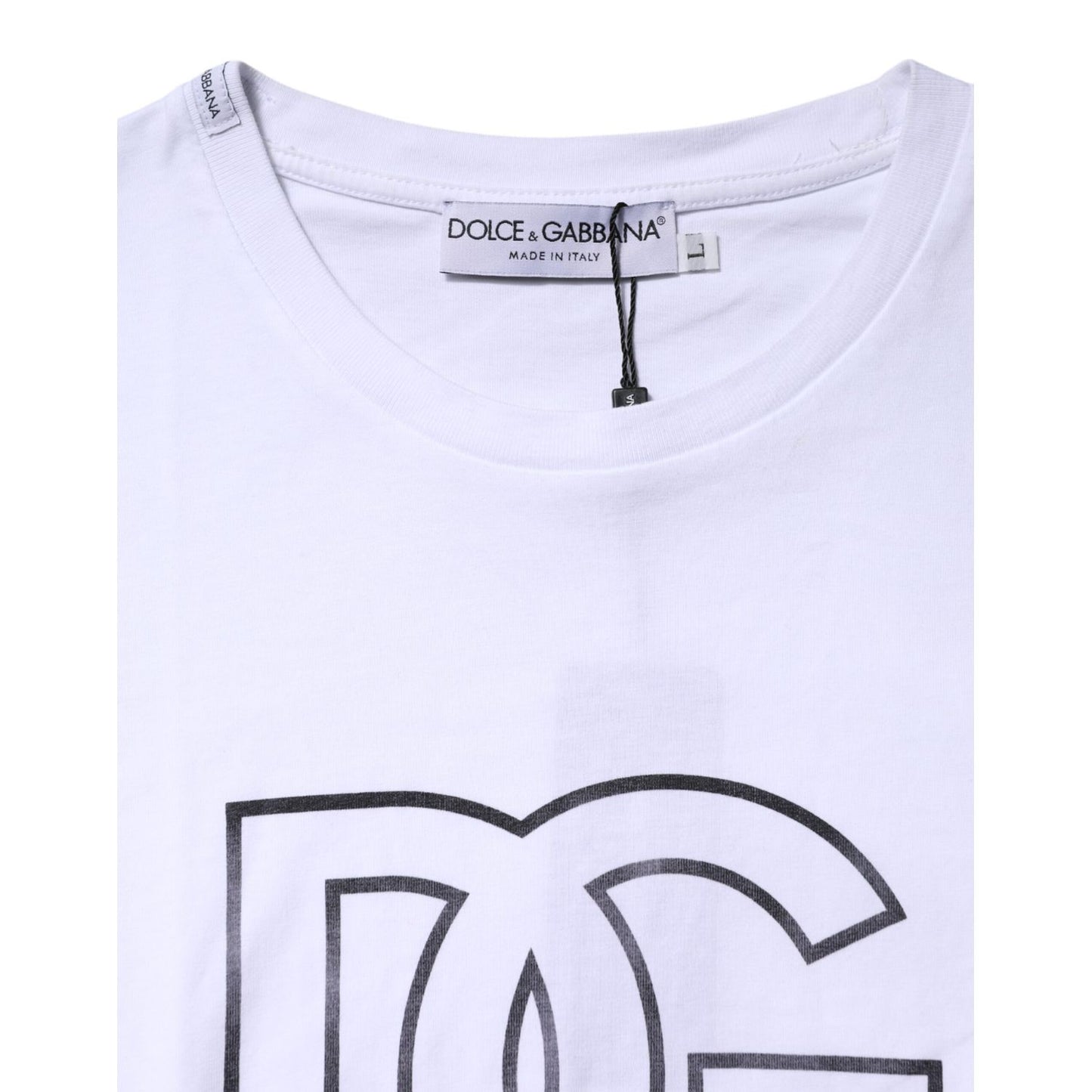 Dolce & Gabbana White DG Logo Print Short Sleeves T-shirt