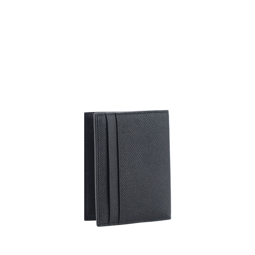 Ferragamo Black Calf Leather Bos Taurus Wallet