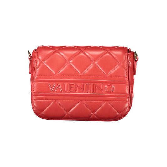 Mario Valentino Red Polyethylene Women Handbag featuring iconic logo and quilted design