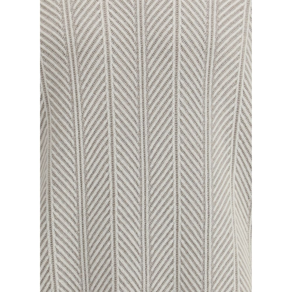 Brunello Cucinelli White Cashmere Cashmere Sweater