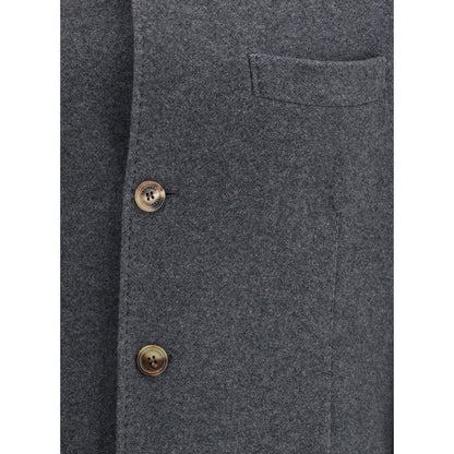 Brunello Cucinelli Gray Cashmere Coat