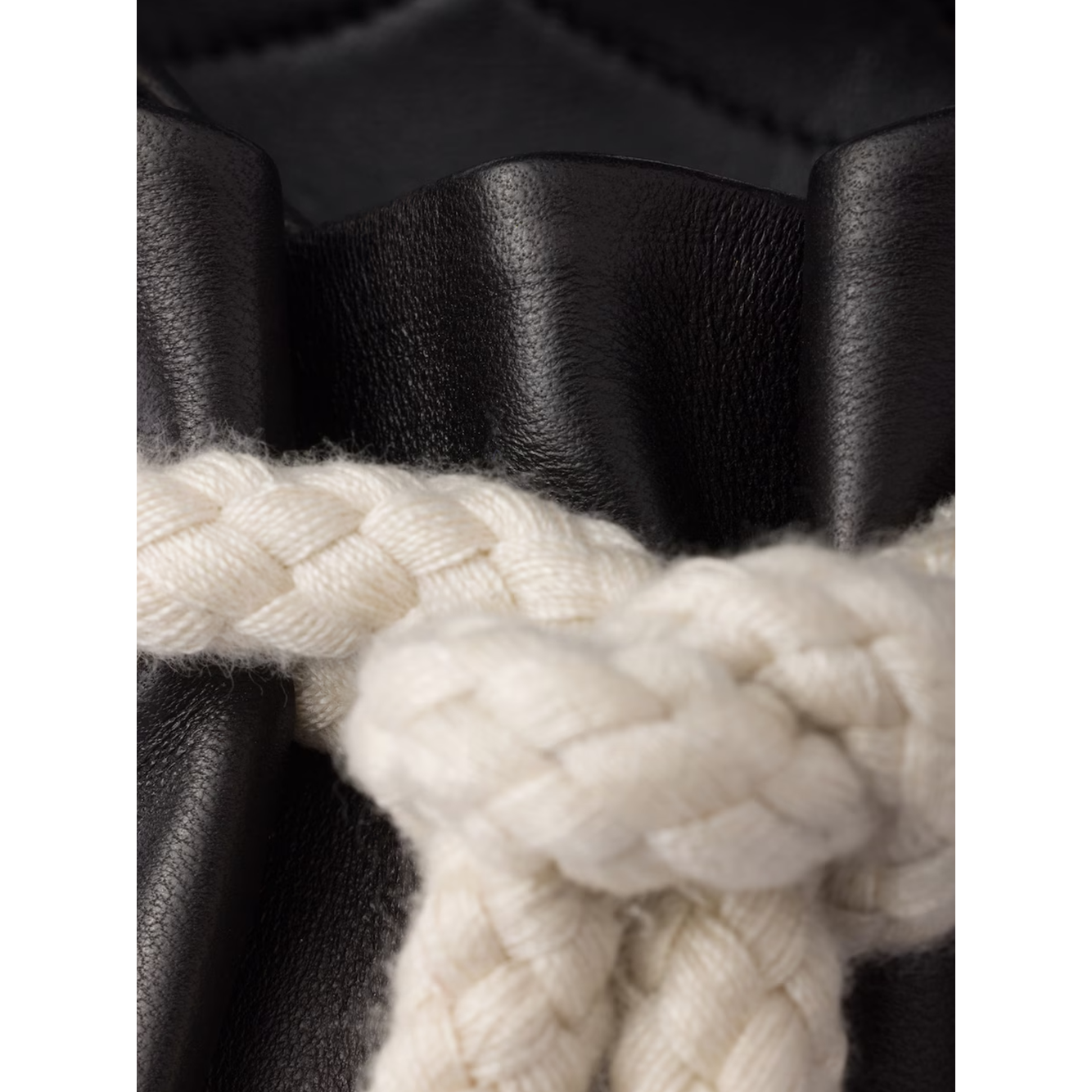 Prada Black Nappa Leather Rope Detail  Sandals