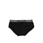 Dolce & Gabbana Black Cotton Stretch Logo Print Brief Underwear