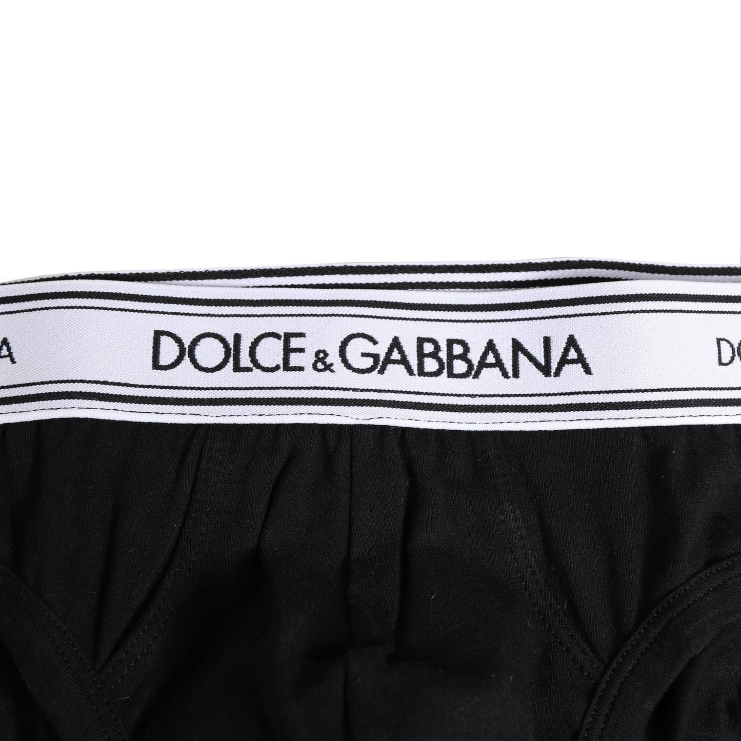 Dolce & Gabbana Black Cotton Stretch Regular Brief Underwear Dolce & Gabbana