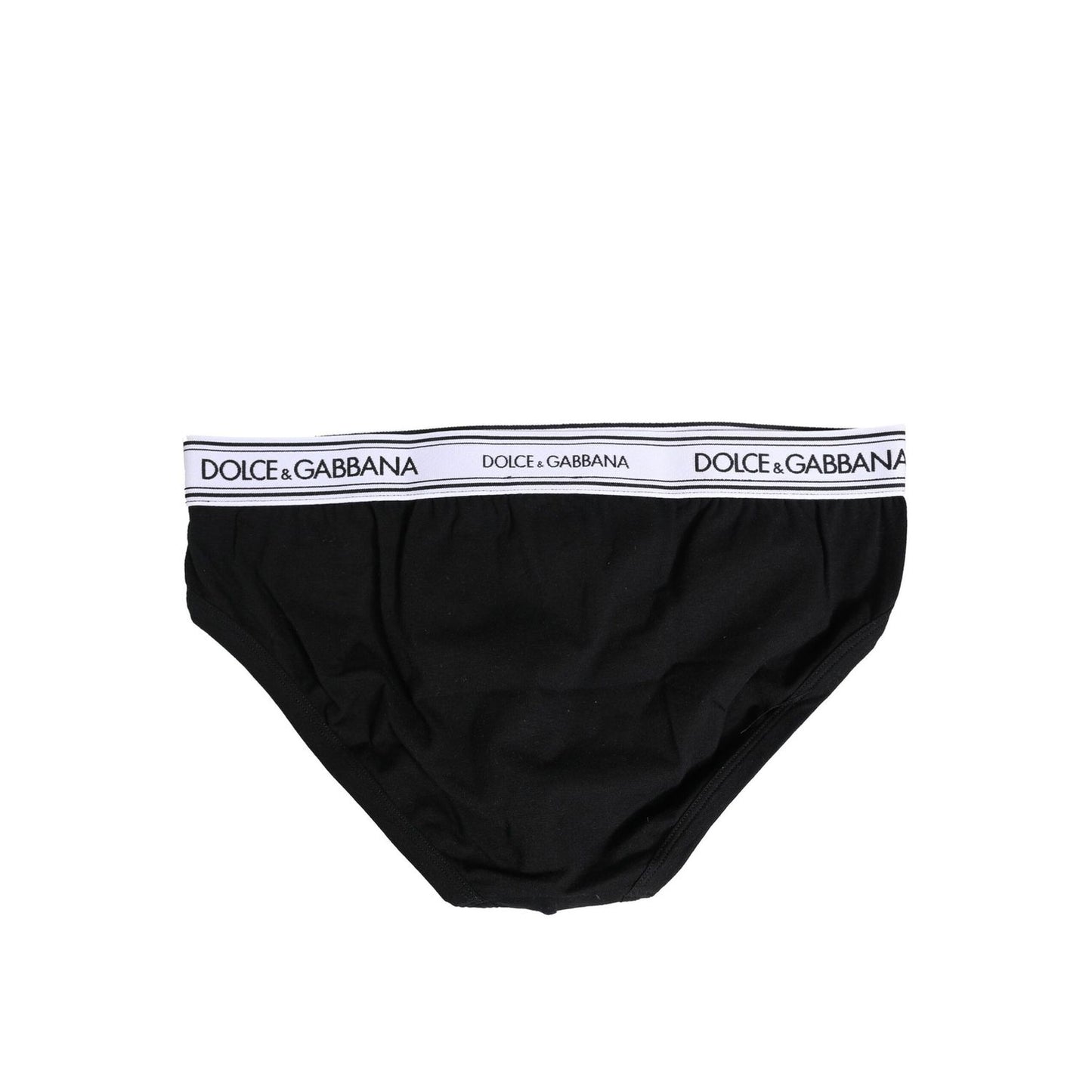 Dolce & Gabbana Black Cotton Stretch Regular Brief Underwear Dolce & Gabbana