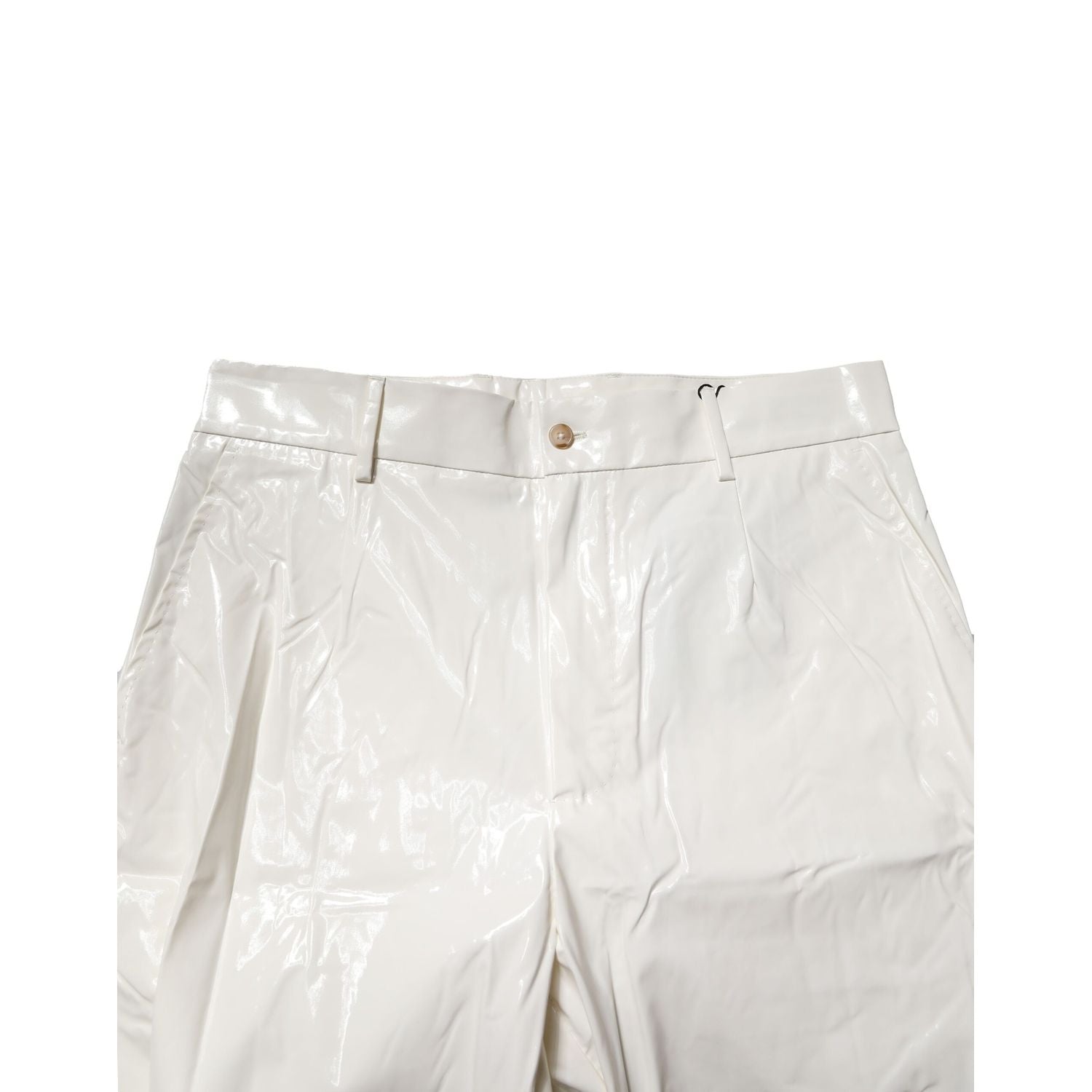 Dolce & Gabbana White Nylon Tapered Dress Men Pants