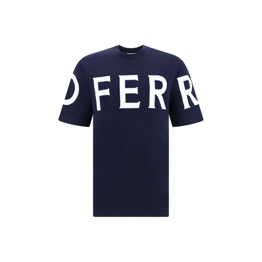 Ferragamo Blue Cotton T-Shirt