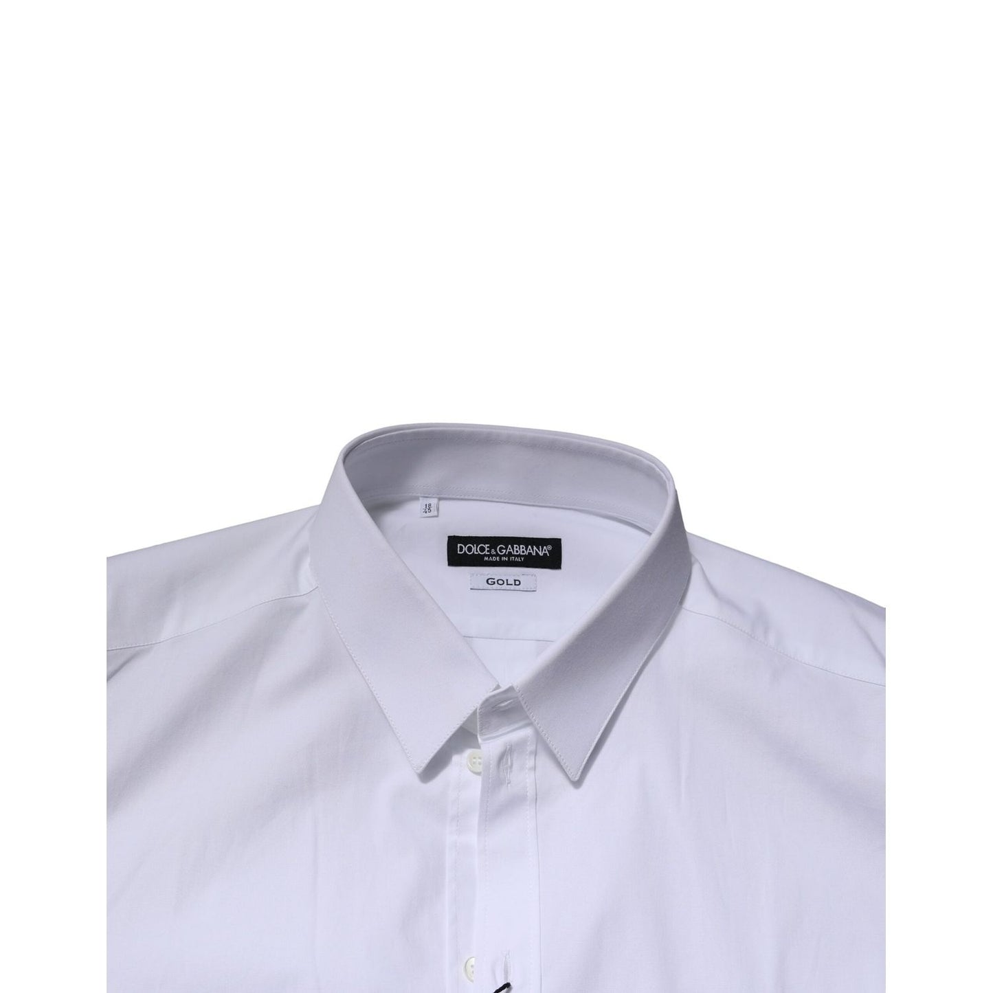 Dolce & Gabbana White GOLD Long Sleeves Dress Formal Shirt