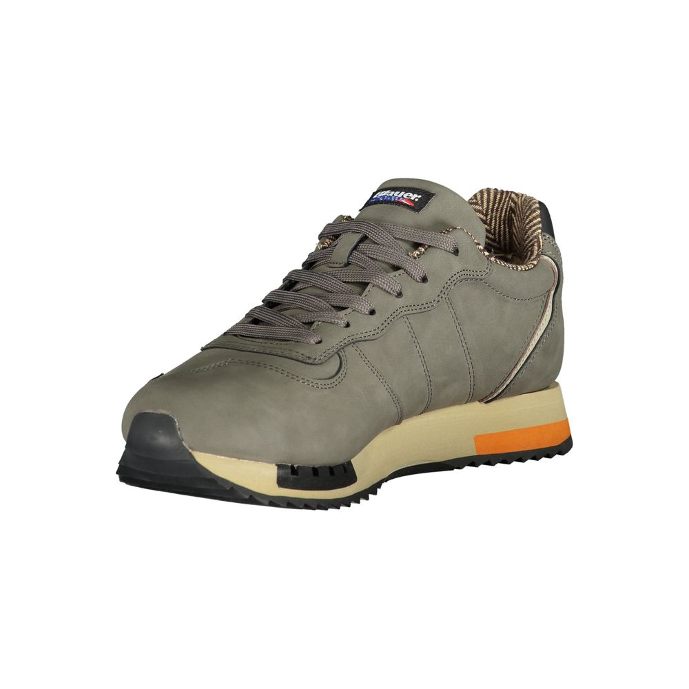Blauer Gray Polyethylene Men Sneaker with dynamic laces and removable footbed for style and comfort.
