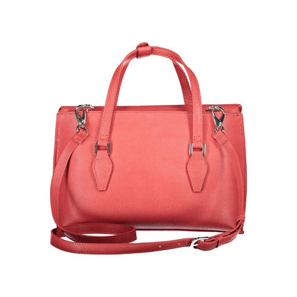 Mario Valentino Red Polyethylene Women Handbag with adjustable strap and multiple compartments for elegant organization.