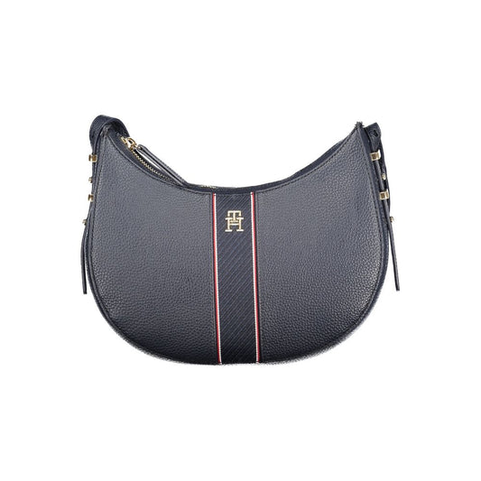 Tommy Hilfiger Blue Polyethylene Women Handbag with logo and zip closure