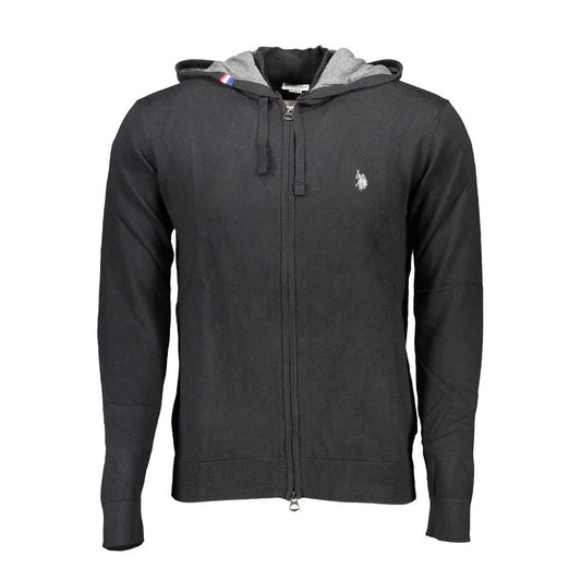 U.S. POLO ASSN. Black Cotton Mens Cardigan