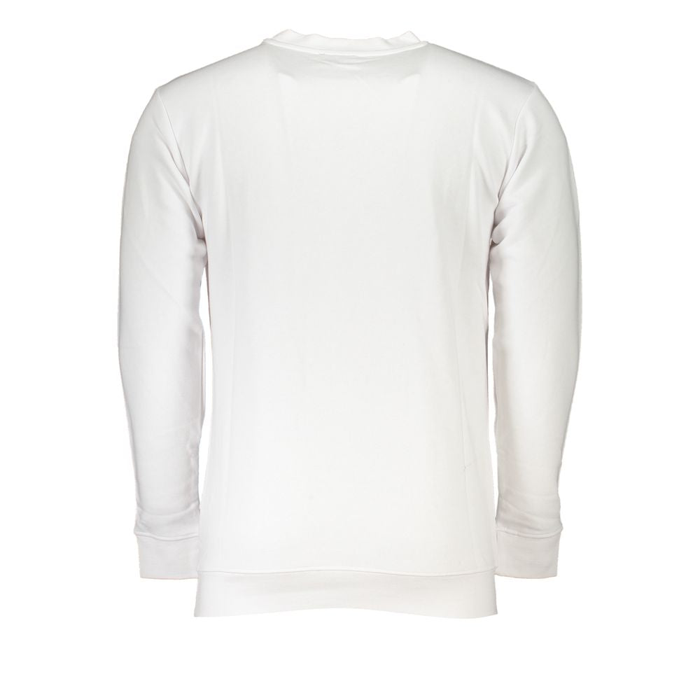 Cavalli Class White Cotton Sweatshirt