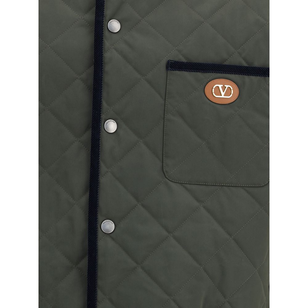 Valentino Green Polyamide Coat