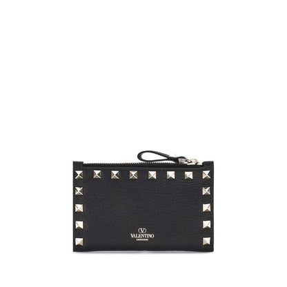 Valentino Garavani Black Calf Leather Bos Taurus Wallet