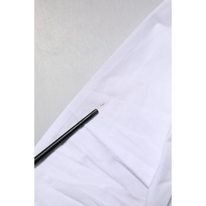 Dolce & Gabbana White Cotton GOLD Long Sleeves Formal Shirt