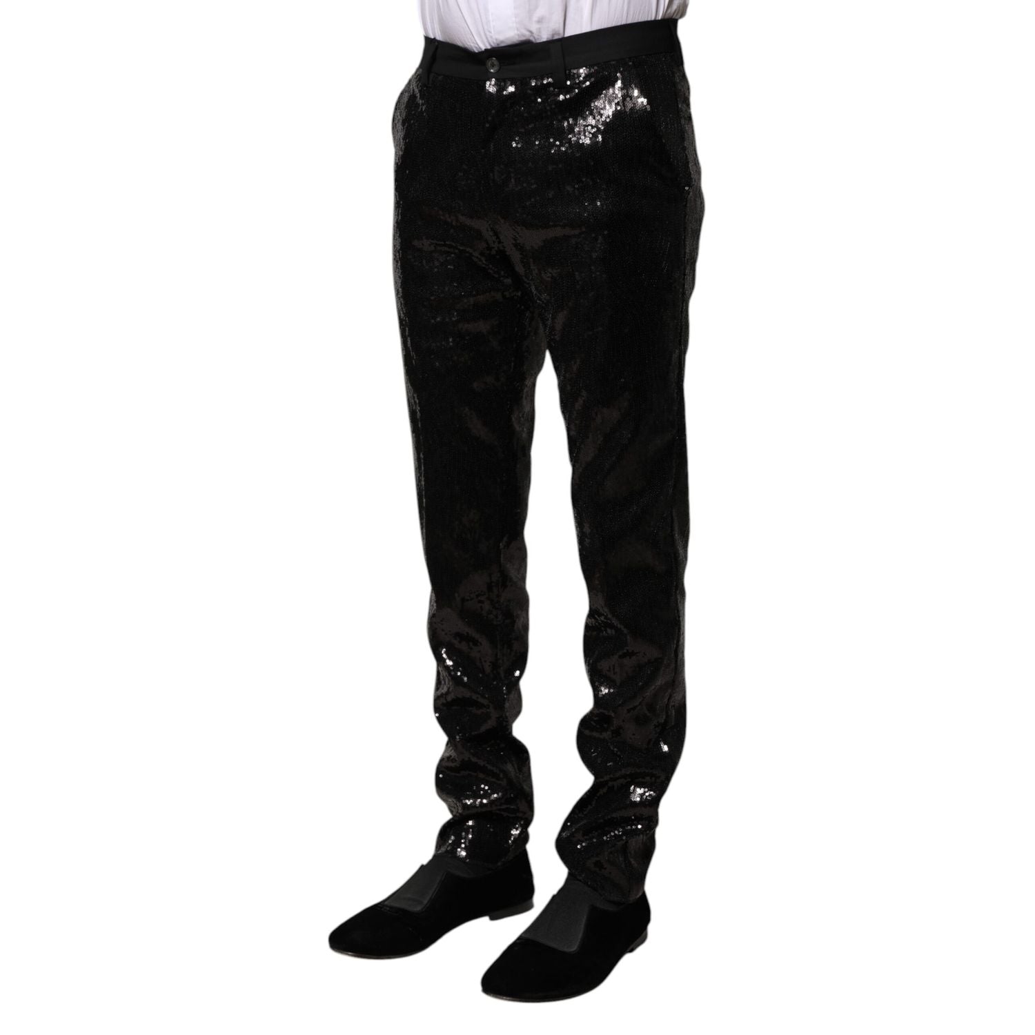 Dolce & Gabbana Black Sequined Embellishment Pants
