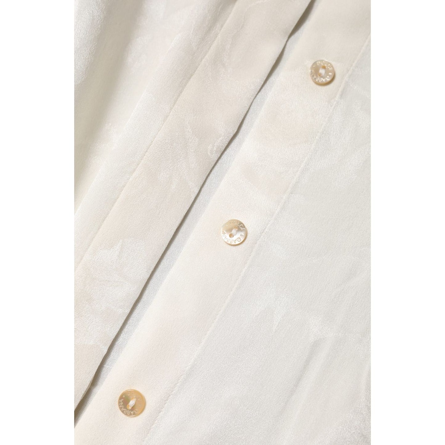 Dolce & Gabbana White Button Down Long Sleeves Blouse Top